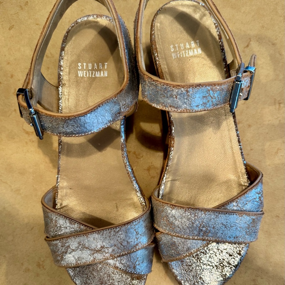 Stuart Weitzman Silver Women's Sandals